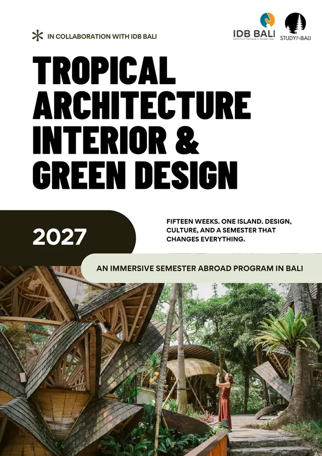 Tropical Architecture, Interior & Green Design Info Pack, cover